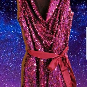 SPRING Snap Pink Sequin Dress (Fun dress for Easter)